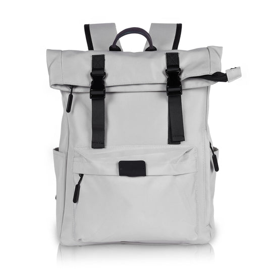 VOYAGER PARIS Vanguard Roll Top Laptop Backpack | Premium Polyester Fabric | Pad