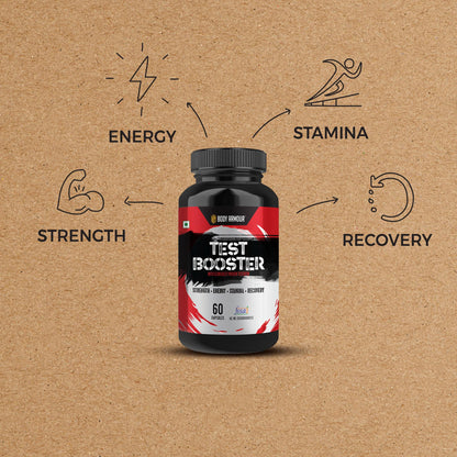 Wellbe Nutrition Body Armour Test Booster (60 Capsules) For Recovery |Strength|Energy Endurance
