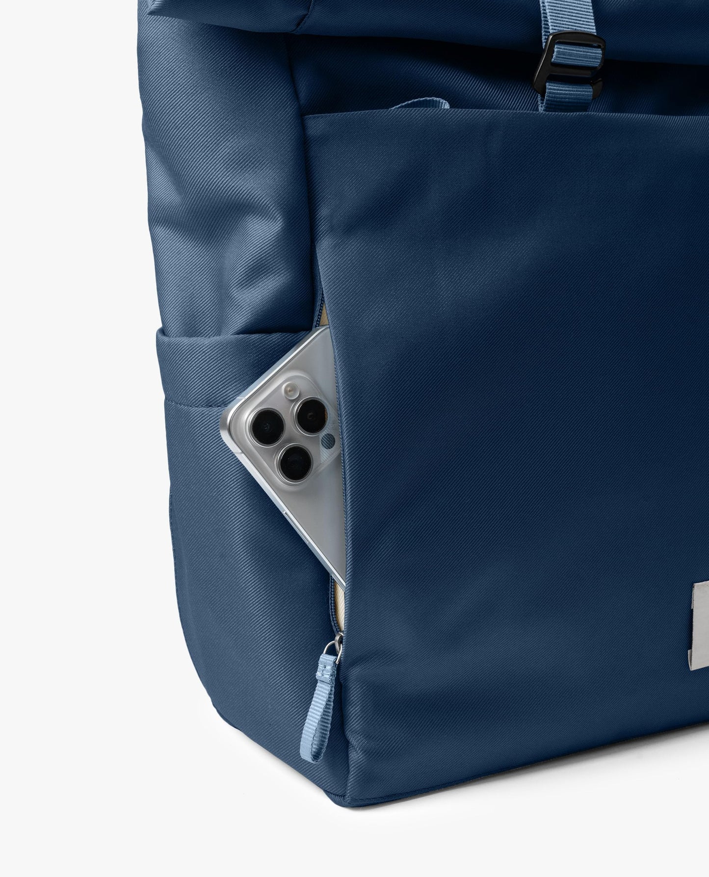 DailyObjects PET Deep Sea Miles Roll Top Backpack (17L) for Office & Daily Use| 100% Recycled | Shoulder Travel Bag | Fit any Laptop Upto 14 Inch | Multifunctional Adjustable Straps & G-Hook closure