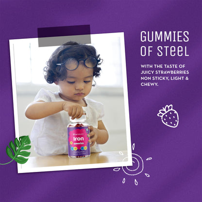 La Nature's Iron Gummies For Kids And Adult s Superfood To Prevent Fatigue And Boost Energy Maintain Hameglobin Level Supports Immune System Strawberry Flavour (60 Gummies)