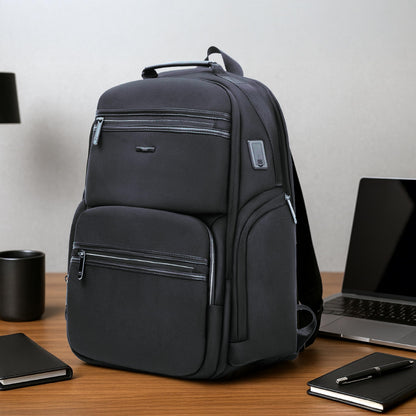 ICON The Overnighter Laptop Backpack 30L Large | Durable Oxford Fabric, Fits 15.6" Laptops | USB Charging Port, Luggage Sleeve | Water-Resistant, Multipurpose Unisex Bag for Short Trips.