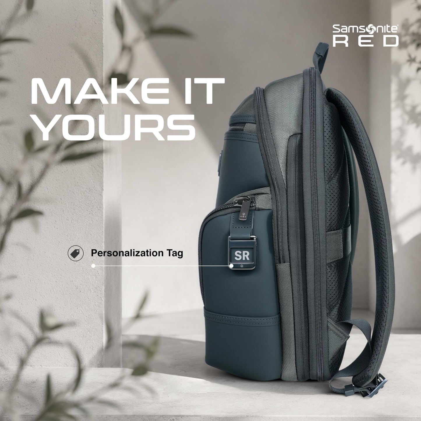 Samsonite Atlier | 14'Laptop Compartment| 18 L Volume| Multiple Compartment| Sleek Design |Work Backpack | Olive | 2 Years International Warranty