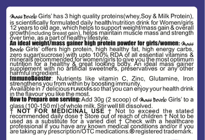 Develo Protein Powder for Women for Weight gain, with Multi-vitamins for Skin, Hair & Nails for Women – 500 g Banana