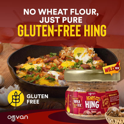 Ogvan Ignis 100% Pure Hing Granules Wild 10g| Strongest Pure Asafoetida| Lab tested Premium Hing from Hathras| Gluten-Free| No Atta| No Maida| Chemical-Free| Organic | Fresh Tazaki Nukra