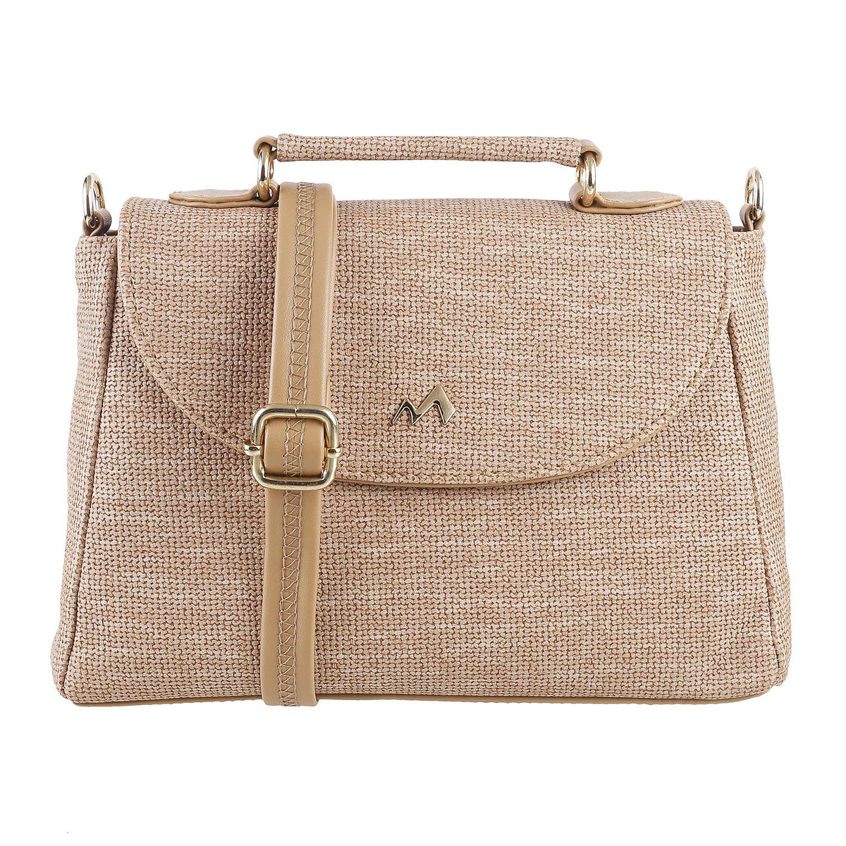 Metro Womens Synthetic Beige Flap Over Sling (One Size)