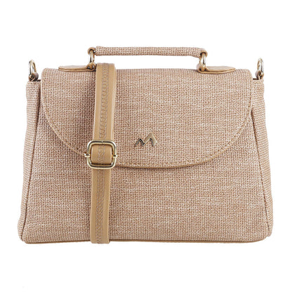 Metro Womens Synthetic Beige Flap Over Sling (One Size)