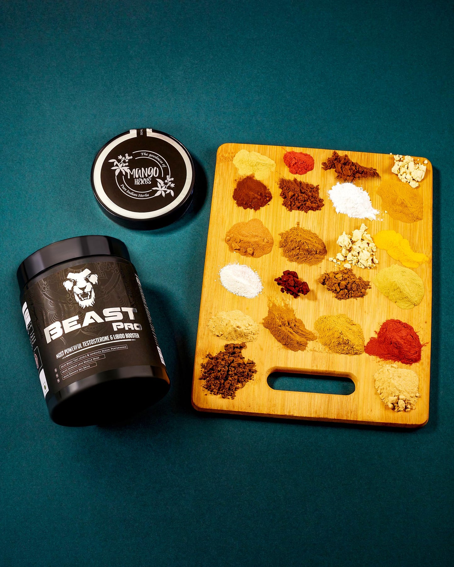 MANGO HERBS Beast Pro: Powerful Testosterone Booster for Men|Natural Libido Enhancer|Supports Strength,Stamina & Vitality|Ayurvedic Proprietary Medicine|Vegetarian,Powder,1 count,150 grams