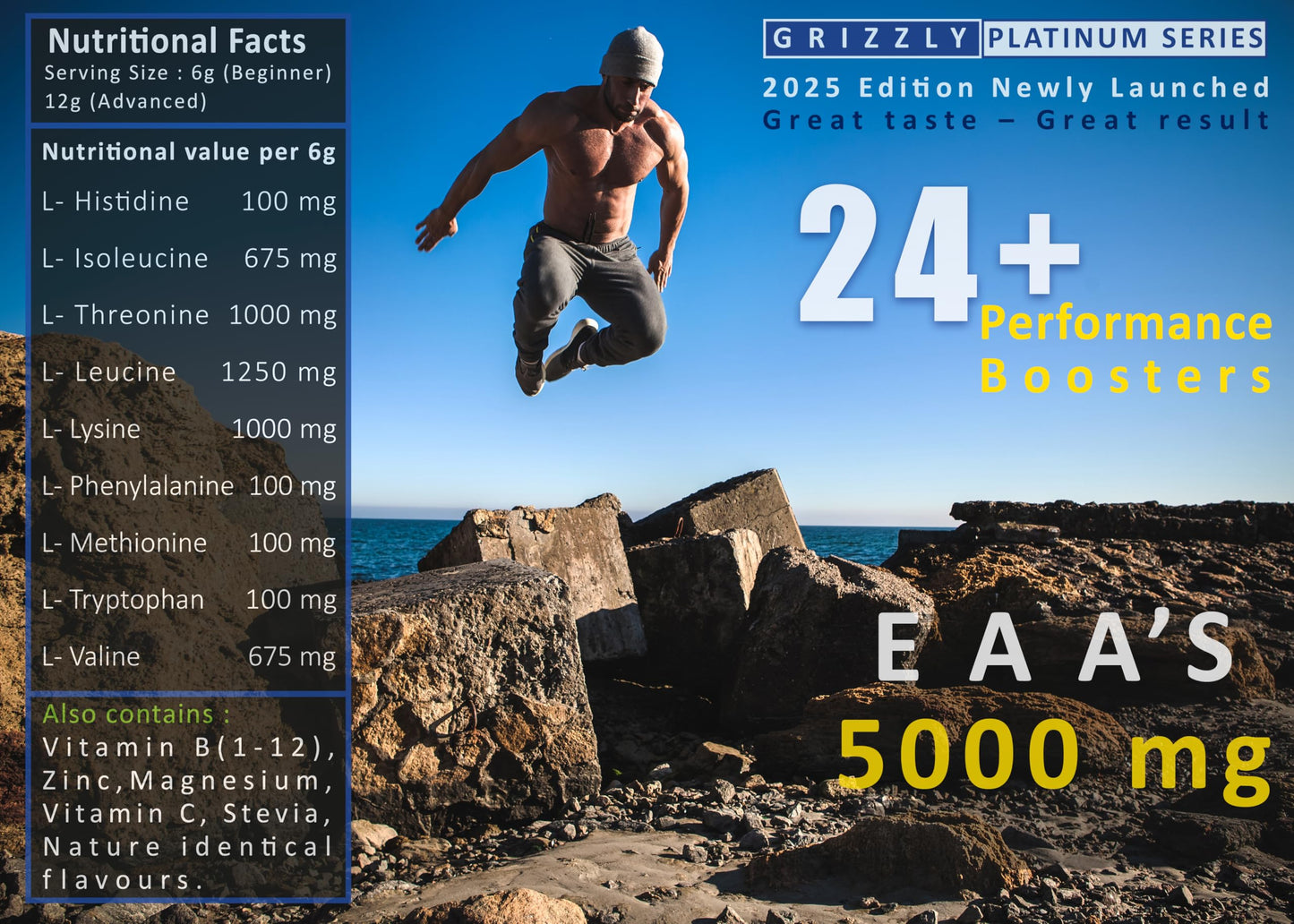 Grizzly Nutrition - Pure EAA Isolate, Full Spectrum 9 Essential amino p- image 3