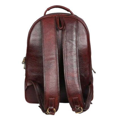 Obani Genuine Leather Laptop Backpack Brown