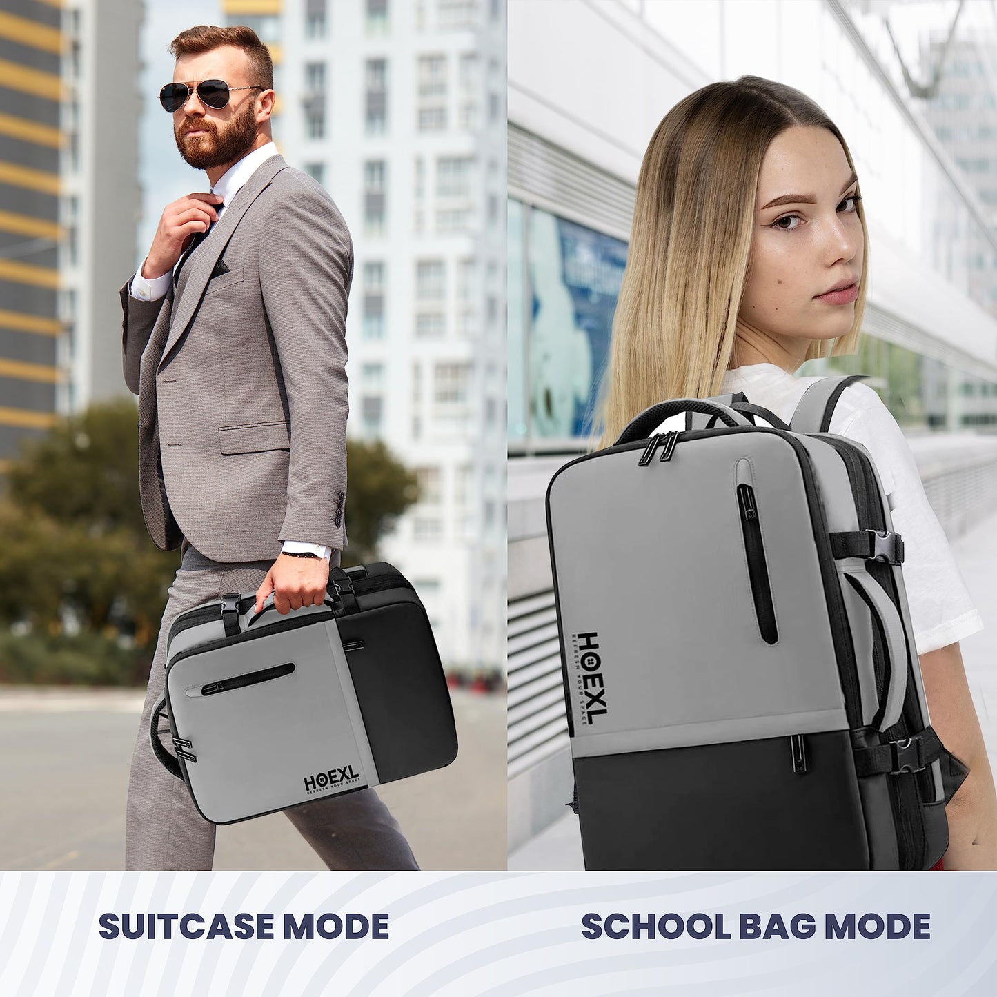 HOEXL 42L Expandable Laptop Backpack- Premium Laptop Backpacks for Men,- image 3