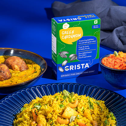 CRISTA 100gm Whole Green Cardamom | Elaichi | Elaichi Green | Choti Elaichi | Elaichi Tea | Cardamom 8mm