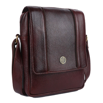 HAMMONDS FLYCATCHER Genuine Leather Sling Bag for Men, Stylish and Spacious Side Bag for Men, Crossbody Bag for Daily Use, Travel, Adjustable Strap, 1 Year Warranty - Brown