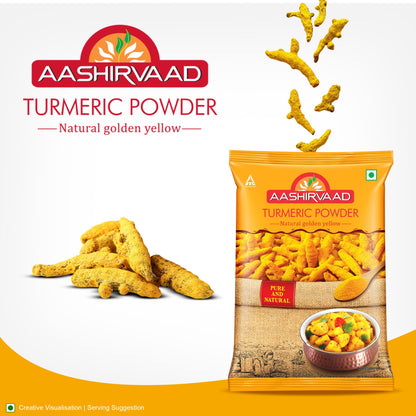 Aashirvaad Turmeric Powder, 100g, Natural Golden Turmeric Powder with No Added Flavours and Colours