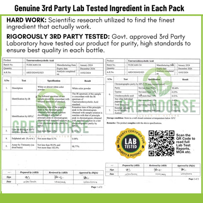GREENDORSE TUDCA + NAC (N-Acetyl cysteine) supplement 99% purity| Liver, Kidney, Heart, all Organs Support| On/Post Steroid & Supplementation Cycle Support for Bodybuilders, Weightlifters & Athletes- 60 Capsules