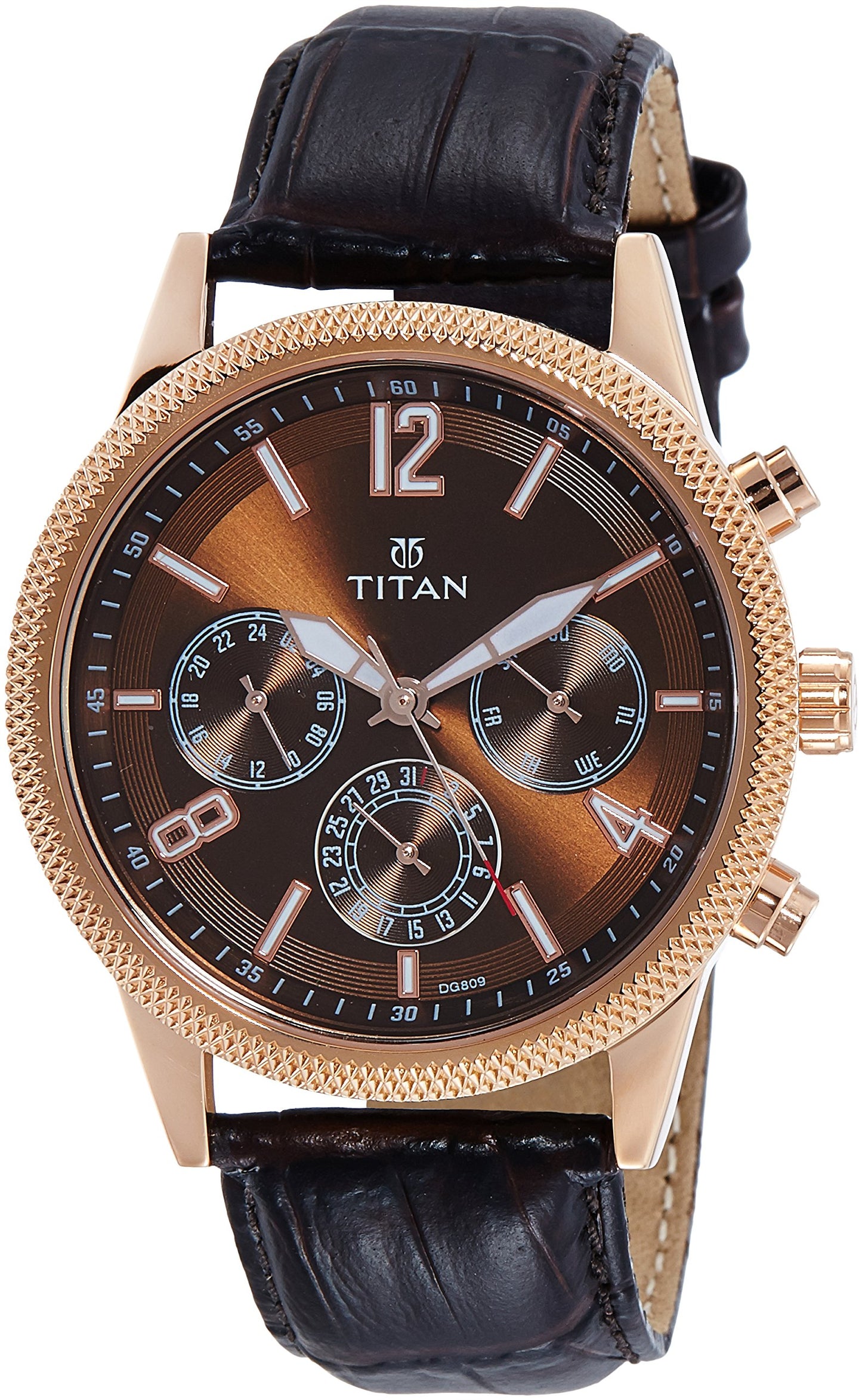Titan Leather Unisex Analog Watches Combo (1733Kl03,1734Wl01), Multicol- image 4