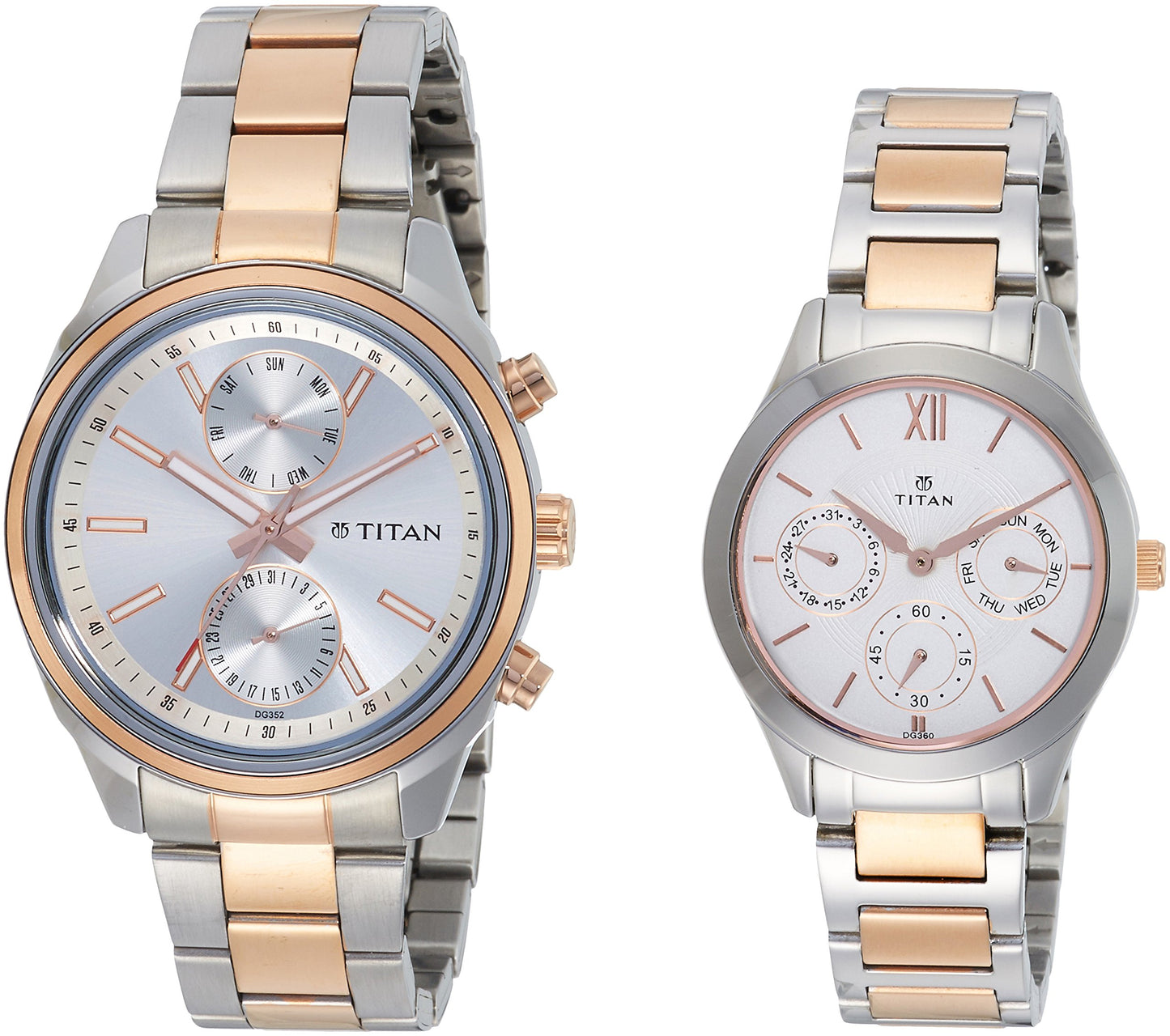 Titan Bandhan White Dial Quartz Multifunction Stainless Steel Strap watch for Co