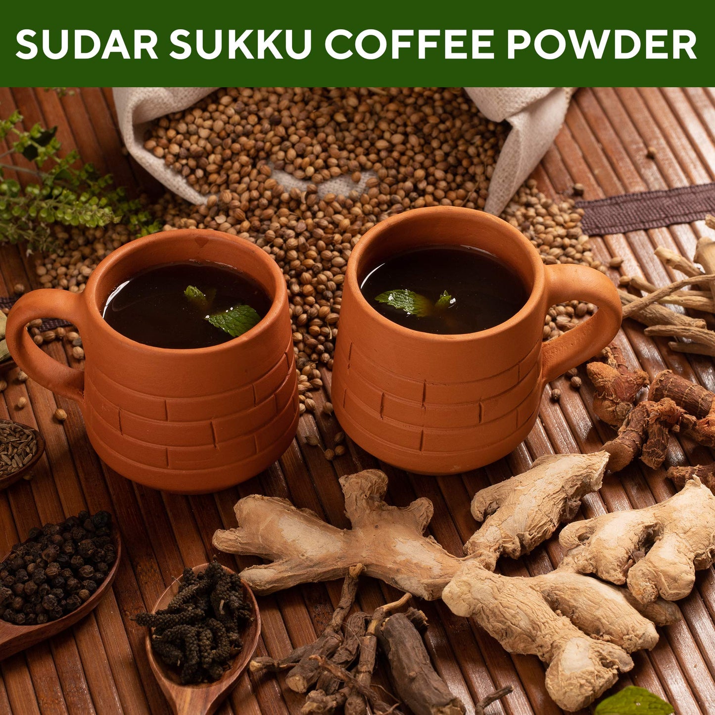 Sudar Sukku Malli Coffee Powder 500 grams | Chukku Kappi Powder | Dry Ginger Coriander Coffee Powder, Box