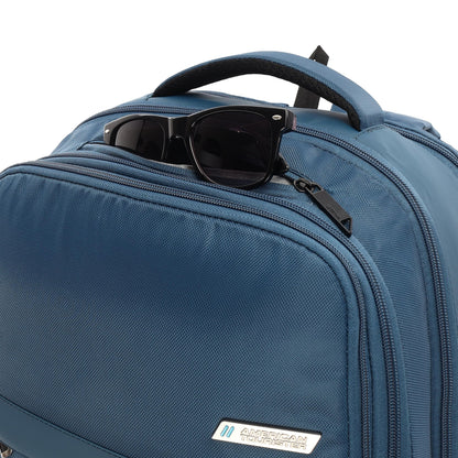 American Tourister Segno 2.0 Polyester Unisex 5 Compartment Laptop Backpack (Blue, FREE SIZE)