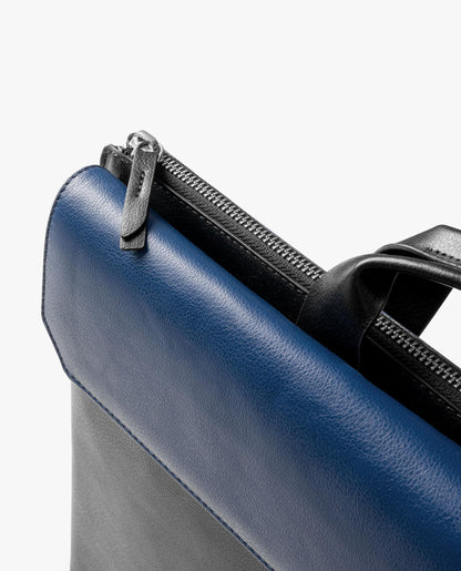 DailyObjects Leather Urban Tech Briefcase Bag (7L) | Laptop Messenger Bag with Sturdy Handle | Detachable Strap | Magnetic Closure & Trolley Sleeve | Compatible with 16" MacBook & 15.6" Laptops