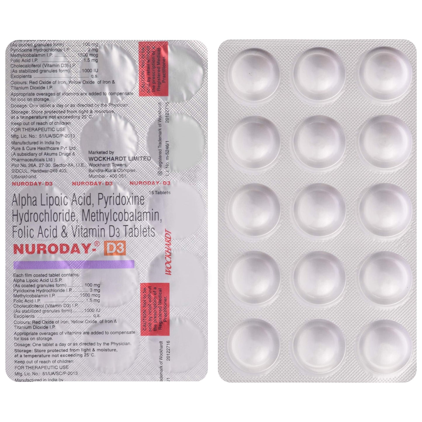 Nuroday- D3 - Strip of 15 Tablets