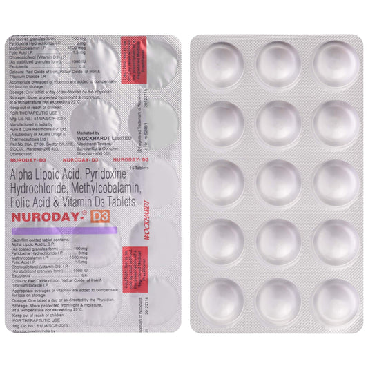 Nuroday- D3 - Strip of 15 Tablets