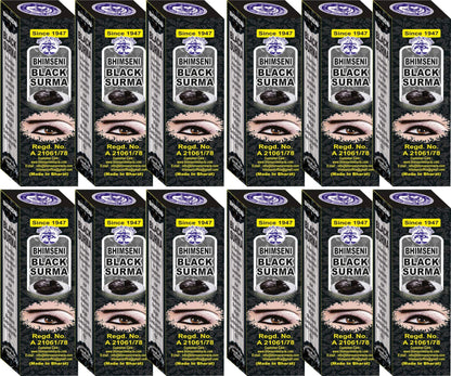 Bhimseni Black organic Surma | Black Surma is created with 25 herbs using tradit