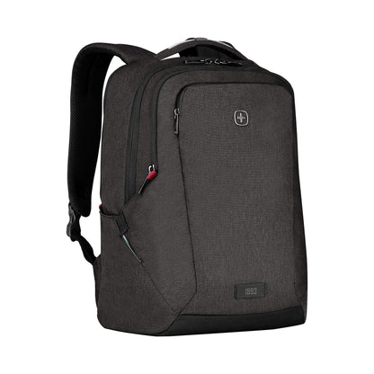 WENGER, MX Professional 16 Inch Backpack,21 Liters Heather Grey, Swiss Designed-Blend of Style and Function, 611641