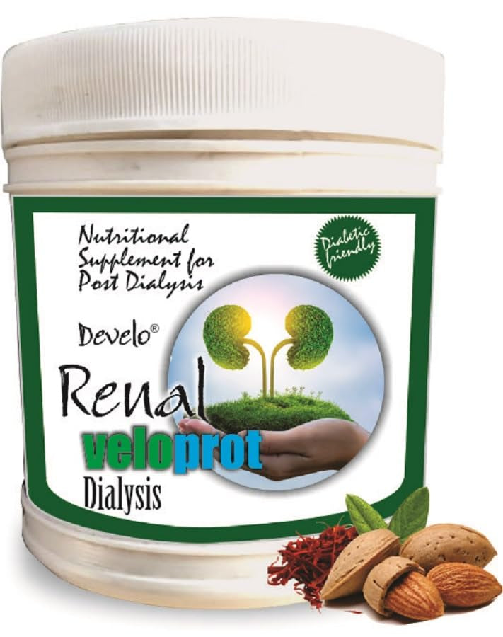 Develo Kidney Health(Post Dialysis) Protein for Better Renal Health & Function - 500 g Kesar Badam