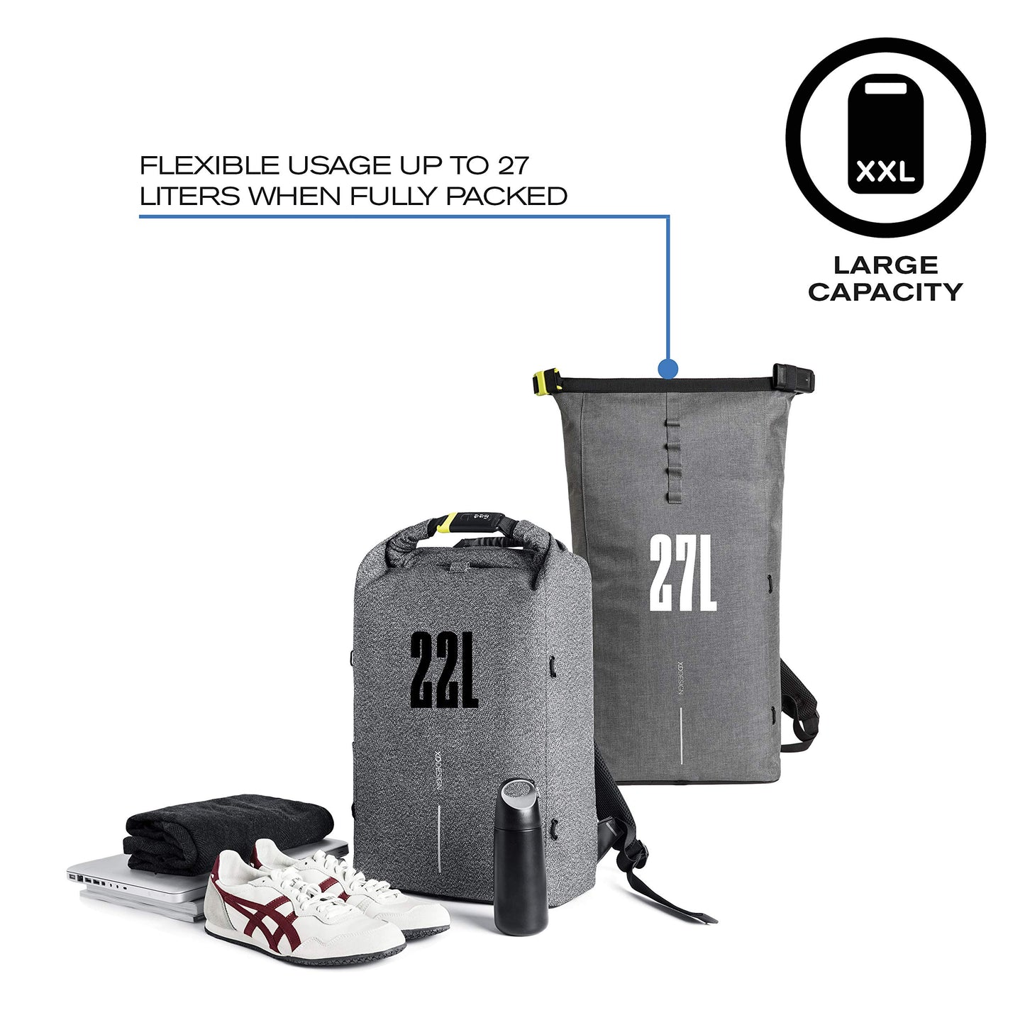 XDDesign Unisex Polyester Bobby Urban Lite Grey Anti-Theft Laptop Backp- image 7