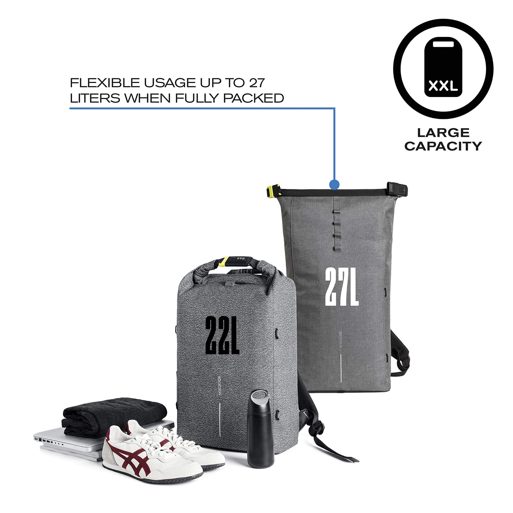 XDDesign Unisex Polyester Bobby Urban Lite Grey Anti-Theft Laptop Backp- image 7