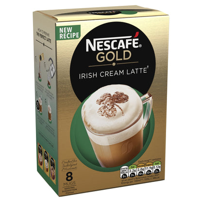 Nescafe Cafe Menu Latte Irish Cream, 22G (Pack of 8) - Ground, Box, 22 Gm