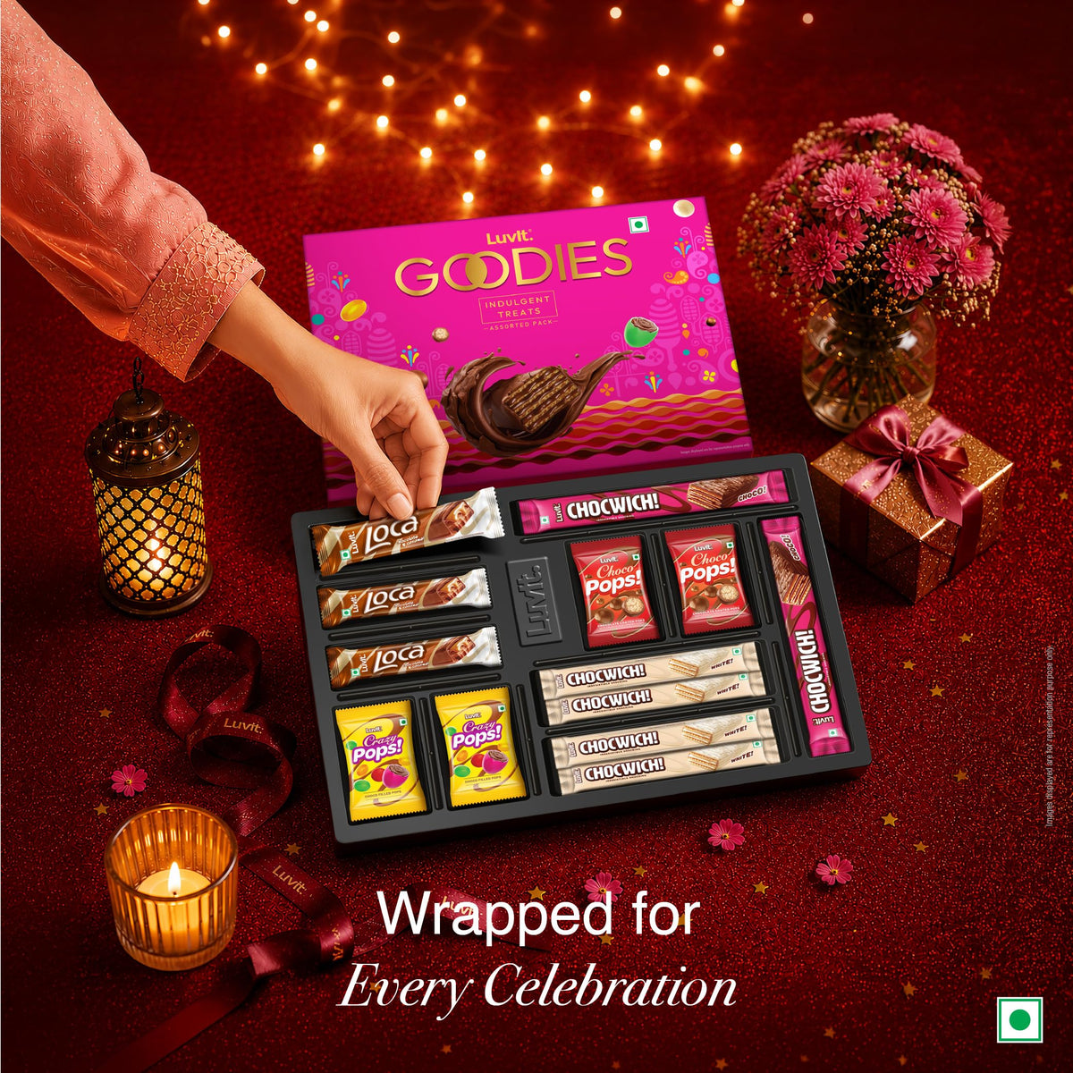 LuvIt. Goodies Chocolates Treat Gift Pack | For Birthday, Rakhi, Diwali Occasions (2 x 182.44g)