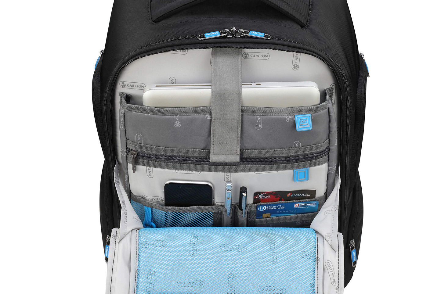 Carlton West End Black Laptop Backpack Trolley