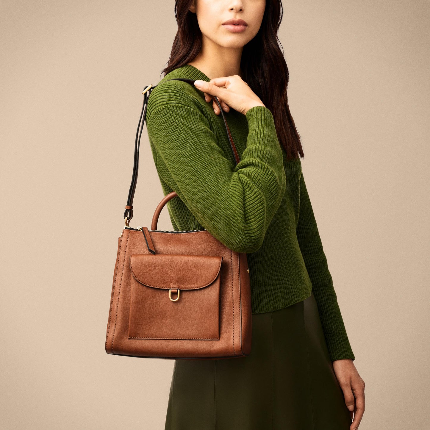Fossil Womens Parker Brown Backpacks ZB1797200