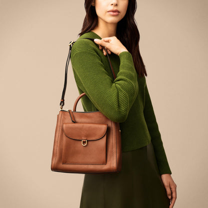 Fossil Womens Parker Brown Backpacks ZB1797200