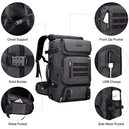 WITZMAN Carry on Travel Backpack for Men Airline Approved Convertible N- image 4