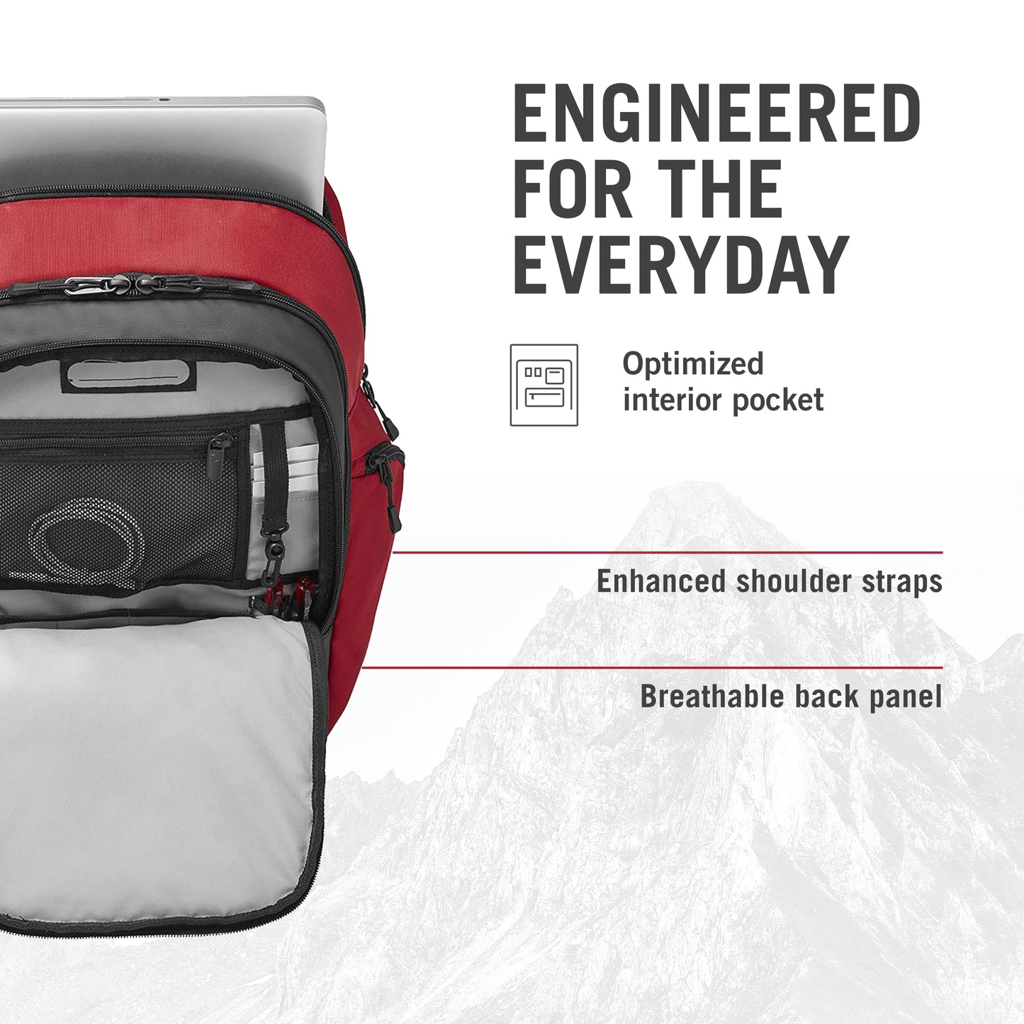 Victorinox Altmont Original, Vertical-Zip Laptop Backpack, Red (606732)