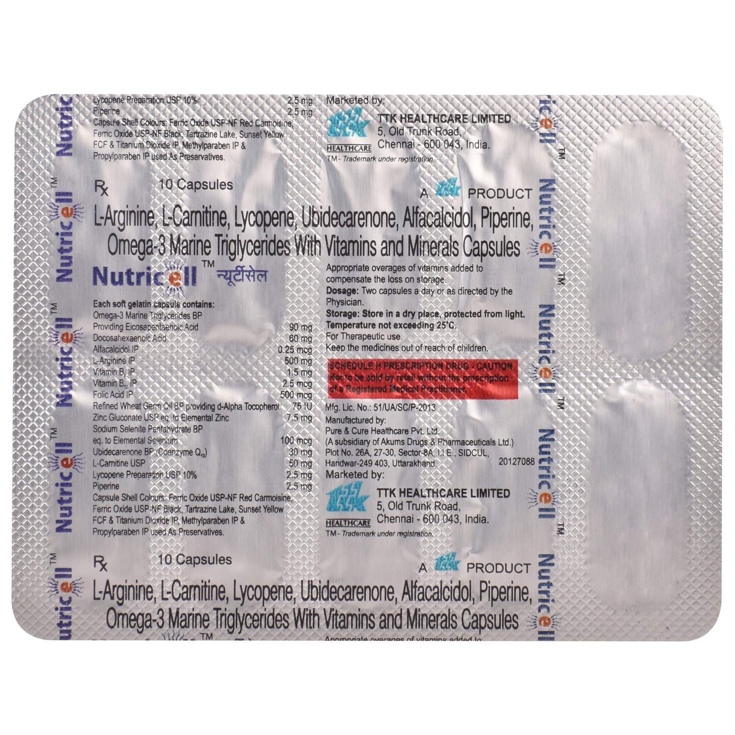 Nutricell - Strip of 10 Capsules