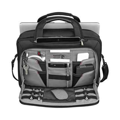 WENGER, BC Pro, 11.6-13.3 Inch Laptop Briefcase, 10 Liters Black Swiss Designed-Blend of Style and Function, 612269