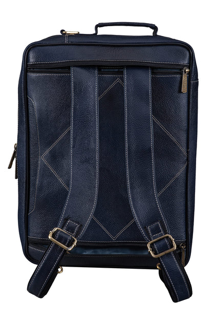 BRAND LEATHER Genuine Leather Convertible Backpack 16" Laptop Messenger- image 7