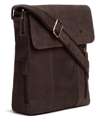 WildHorn Genuine Leather Sling Bag for Men | Stylish, Spacious & Built to Last | Adjustable Strap | 1-Year Warranty