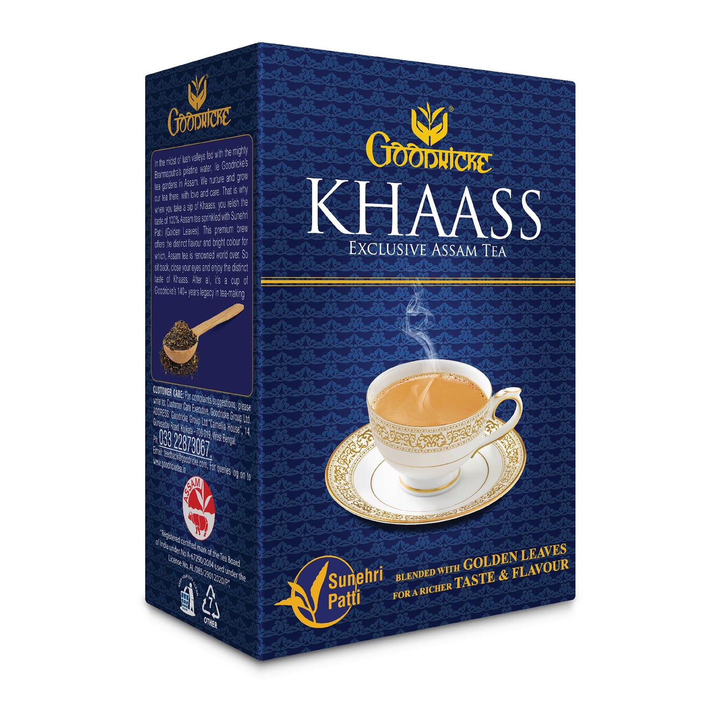 Goodricke Khaass 100% Assam Tea 250g | CTC Loose Leaf Black Tea | Strong Kadak Milk Chai | Golden Leaves Blend | Rich Flavor & Aroma