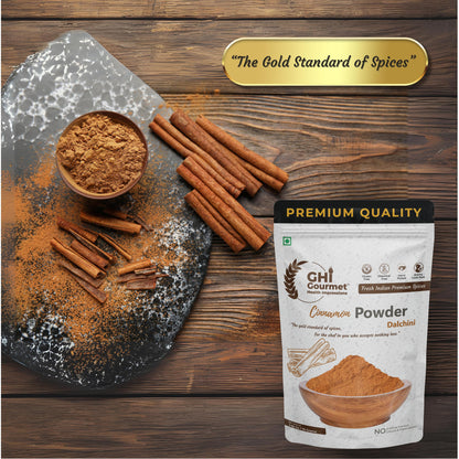 GOURMET HEALTH IMPRESSIONS Superior Grade Cinnamon (Dalchini) Powder 75g - Richly Aromatic, Finely Ground, Non-GMO - Perfect for Baking & Spicing Up Dishes | GHI Foods