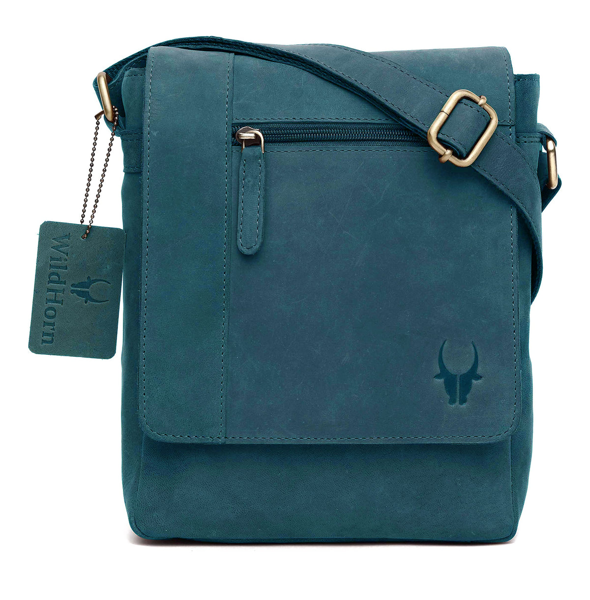 WildHorn Genuine Leather Side Bag for Men | Stylish, Spacious & Durable | Perfect for Daily Use & Travel | Adjustable Strap | 1-Year Warranty