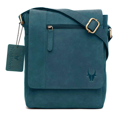 WildHorn Genuine Leather Side Bag for Men | Stylish, Spacious & Durable | Perfect for Daily Use & Travel | Adjustable Strap | 1-Year Warranty