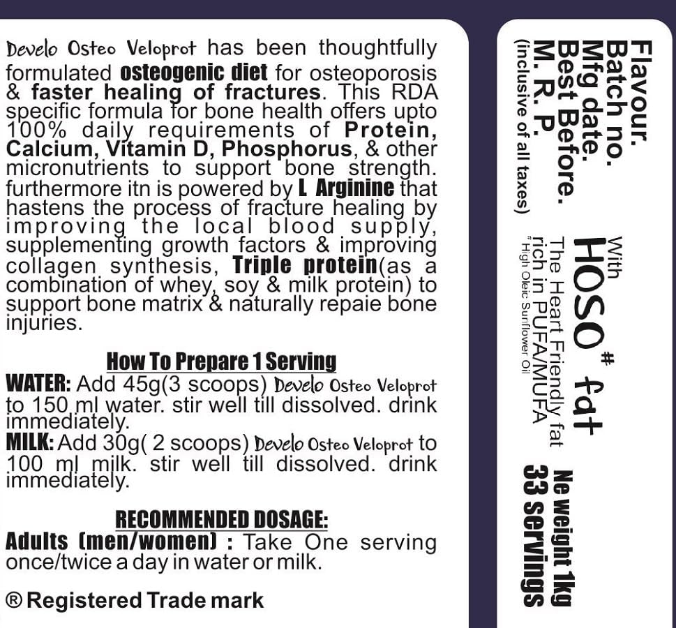 Develo Calcium & Protein Powder for Bone Health & Fracture Healing - 1- image 6