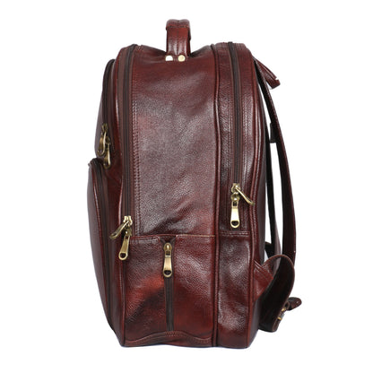 Obani Genuine Leather Laptop Backpack Brown