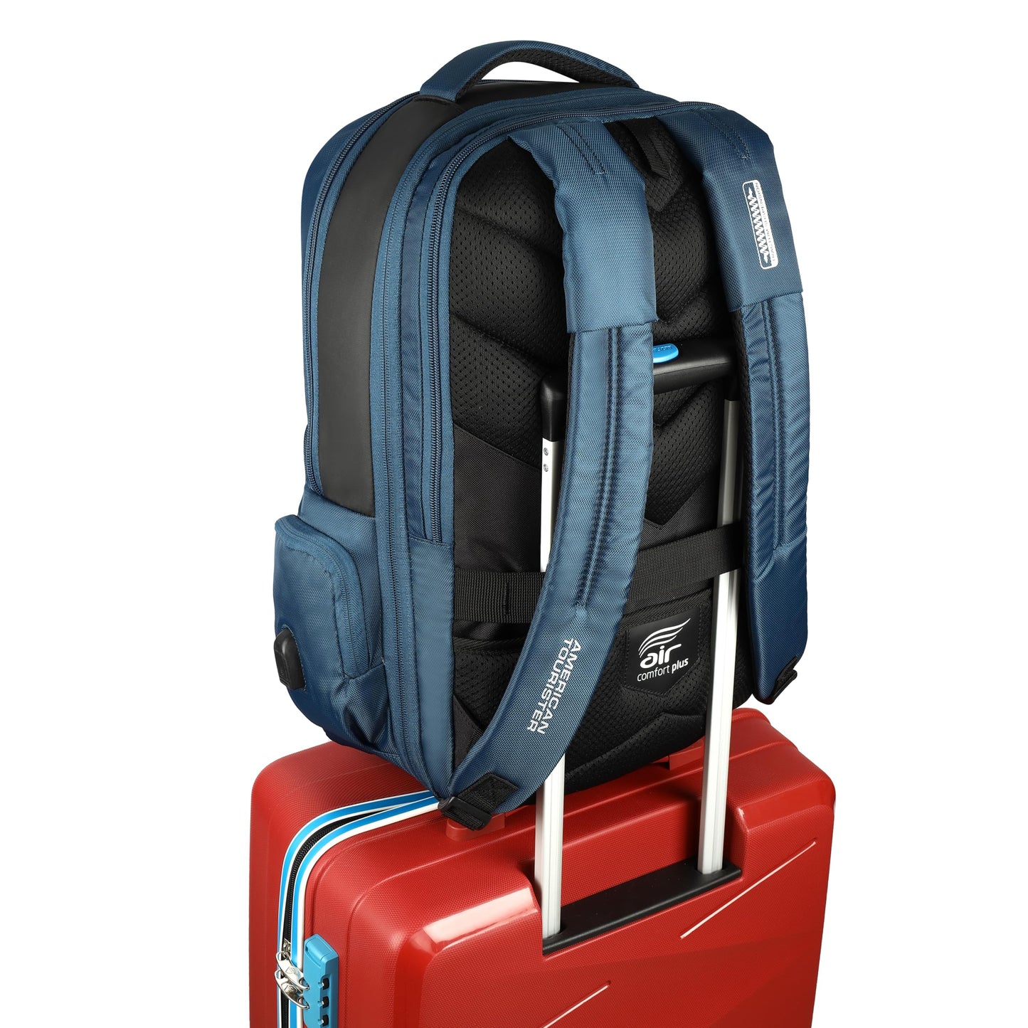 American Tourister Segno 2.0 Exp | 39 Ltrs | 3 Compartments | Bottle Pocket | Ergonomic Padded Back Panel & Shoulder Straps | Executive Backpack | 1 Year International Warranty | Navy