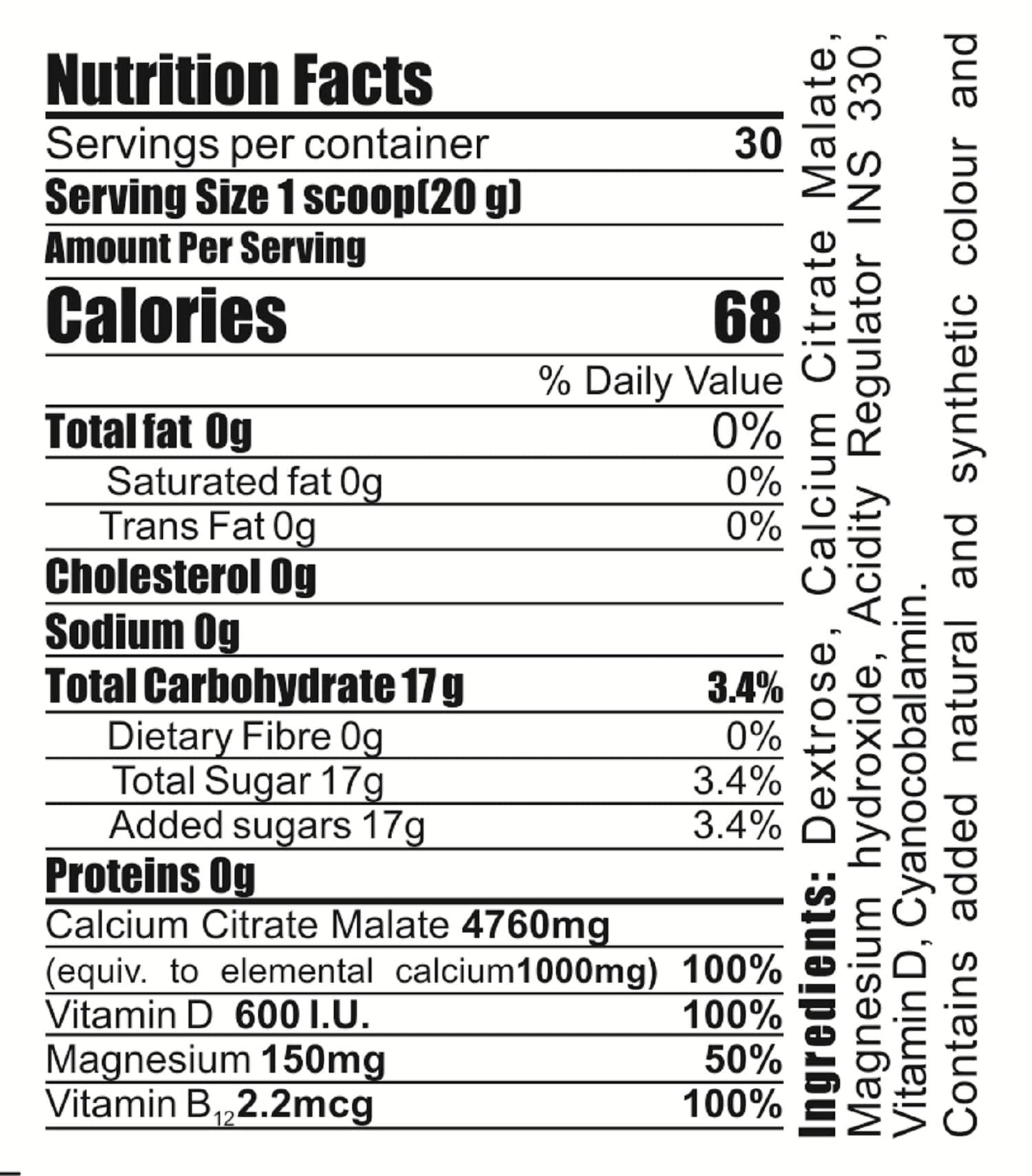 Develo Calcium & Vitamin D3 Drinkable powder for pregnancy & Lactation for Pregnant Women & Lactating/Breastfeeding Mothers 600 g Orange