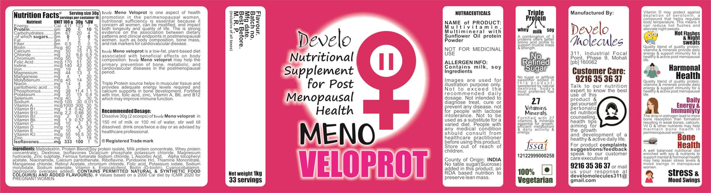 Develo Menopause Supplement for Women, Manage Hot Flashes, Night Sweats, Stress, Hormonal Imbalance - 1kg Kesar Badam